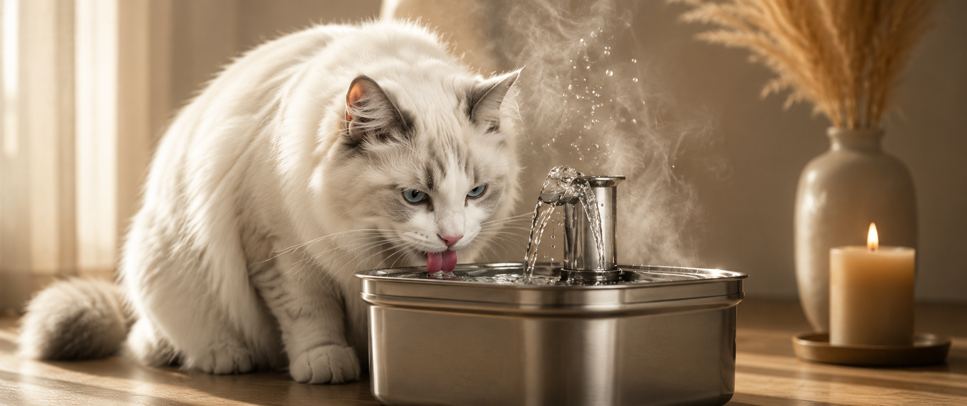 Fontaine à Eau Intelligente — Capteur de Présence Inox